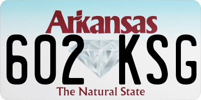 AR license plate 602KSG