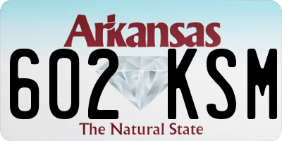 AR license plate 602KSM