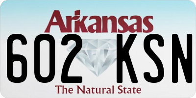 AR license plate 602KSN
