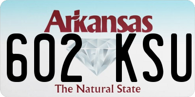 AR license plate 602KSU