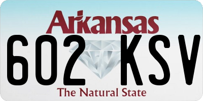 AR license plate 602KSV