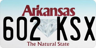 AR license plate 602KSX
