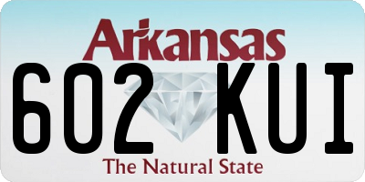 AR license plate 602KUI