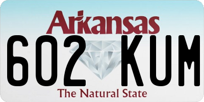 AR license plate 602KUM