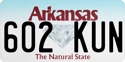 AR license plate 602KUN