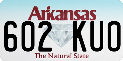 AR license plate 602KUO