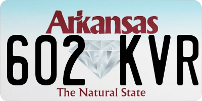 AR license plate 602KVR