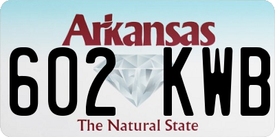 AR license plate 602KWB