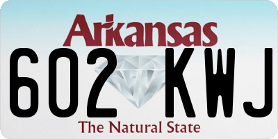AR license plate 602KWJ