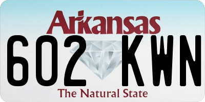 AR license plate 602KWN