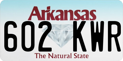 AR license plate 602KWR