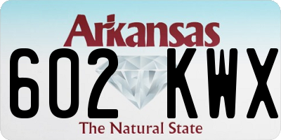 AR license plate 602KWX