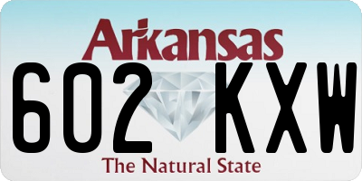 AR license plate 602KXW