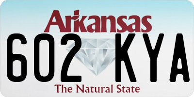 AR license plate 602KYA