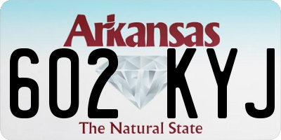AR license plate 602KYJ
