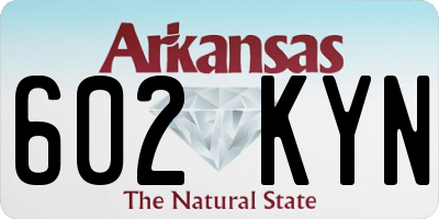 AR license plate 602KYN