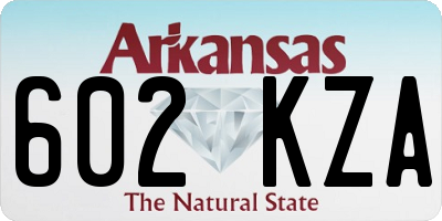 AR license plate 602KZA