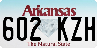 AR license plate 602KZH