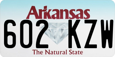 AR license plate 602KZW