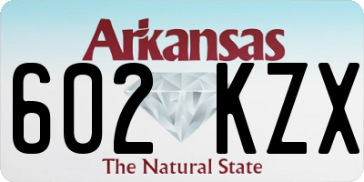 AR license plate 602KZX