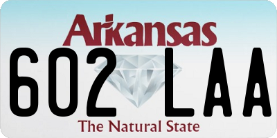 AR license plate 602LAA