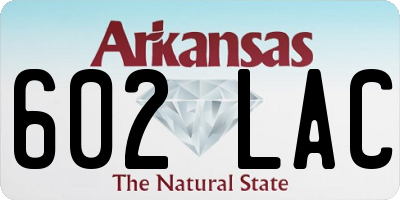 AR license plate 602LAC