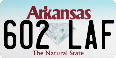AR license plate 602LAF