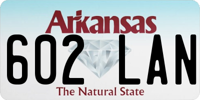 AR license plate 602LAN