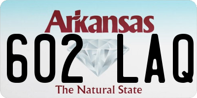 AR license plate 602LAQ