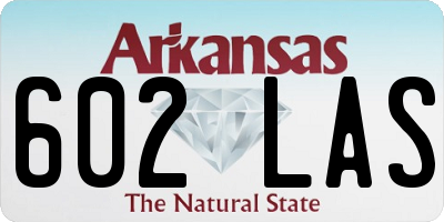 AR license plate 602LAS