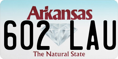 AR license plate 602LAU