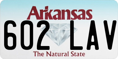 AR license plate 602LAV