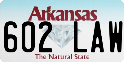 AR license plate 602LAW