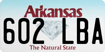AR license plate 602LBA