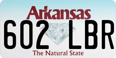 AR license plate 602LBR
