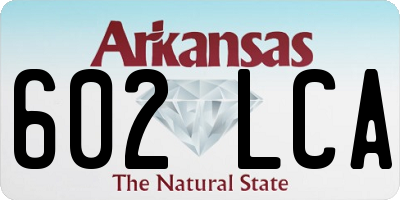 AR license plate 602LCA
