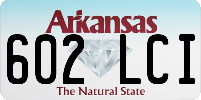 AR license plate 602LCI