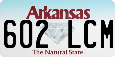 AR license plate 602LCM