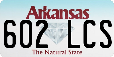 AR license plate 602LCS