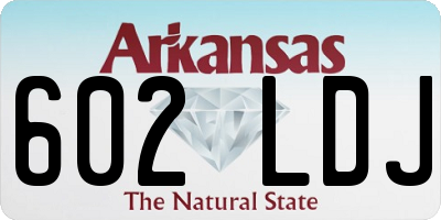 AR license plate 602LDJ