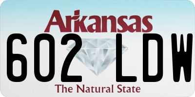 AR license plate 602LDW