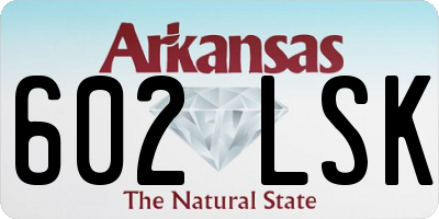 AR license plate 602LSK