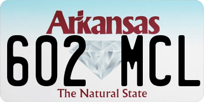 AR license plate 602MCL