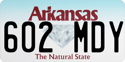 AR license plate 602MDY