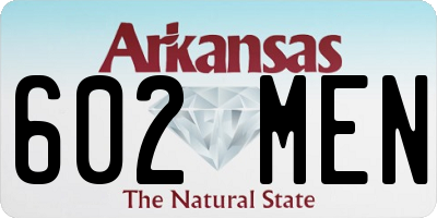 AR license plate 602MEN