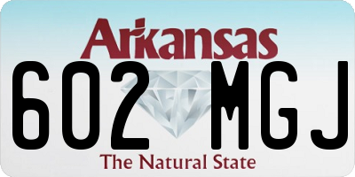 AR license plate 602MGJ