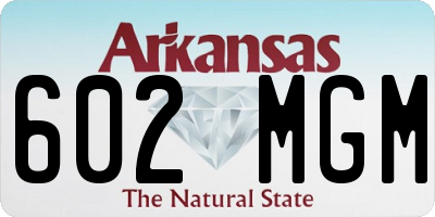 AR license plate 602MGM