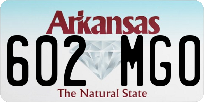 AR license plate 602MGO