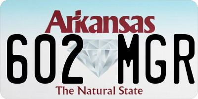 AR license plate 602MGR