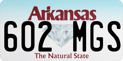 AR license plate 602MGS